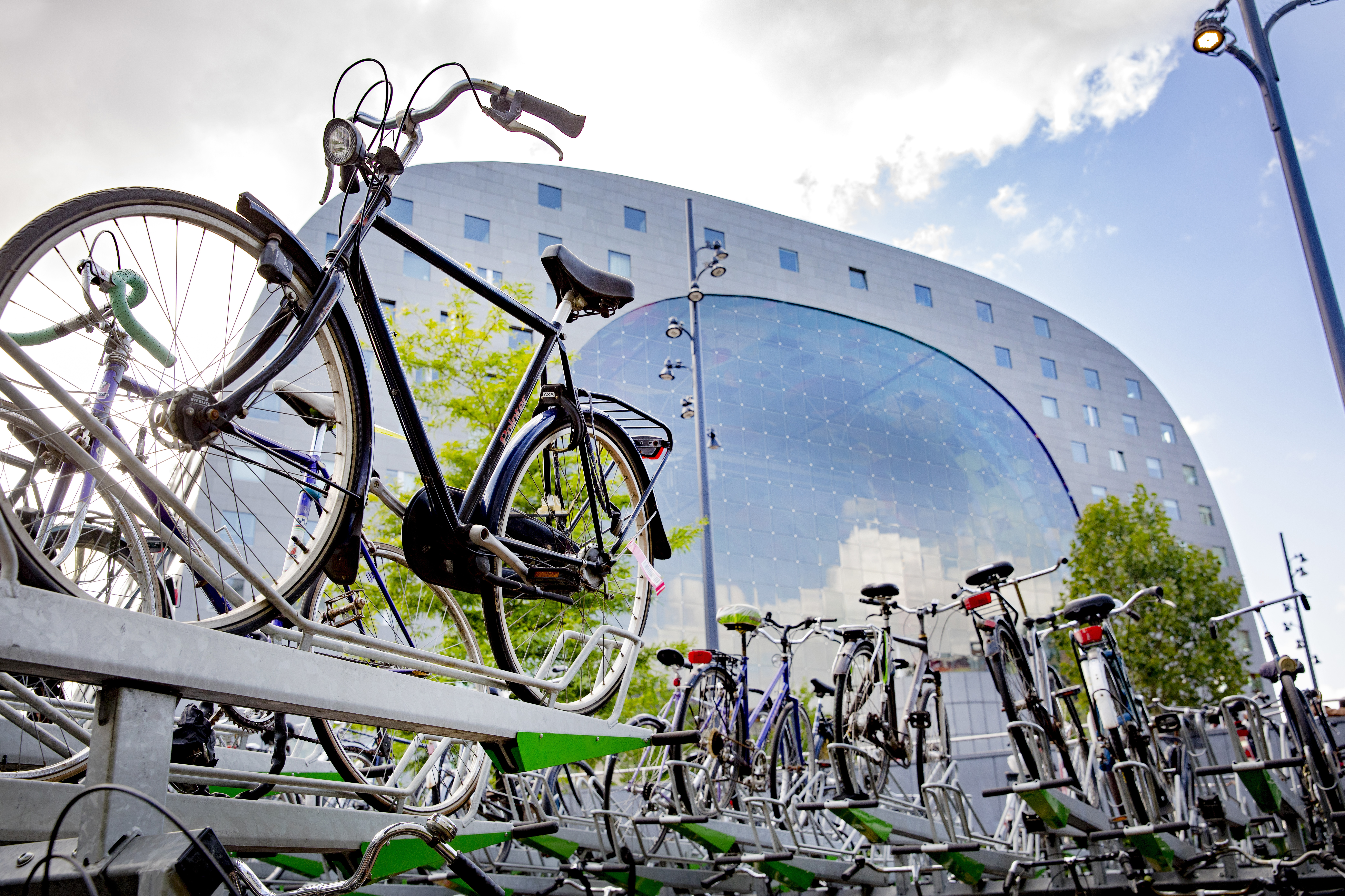 bicycles on rack 